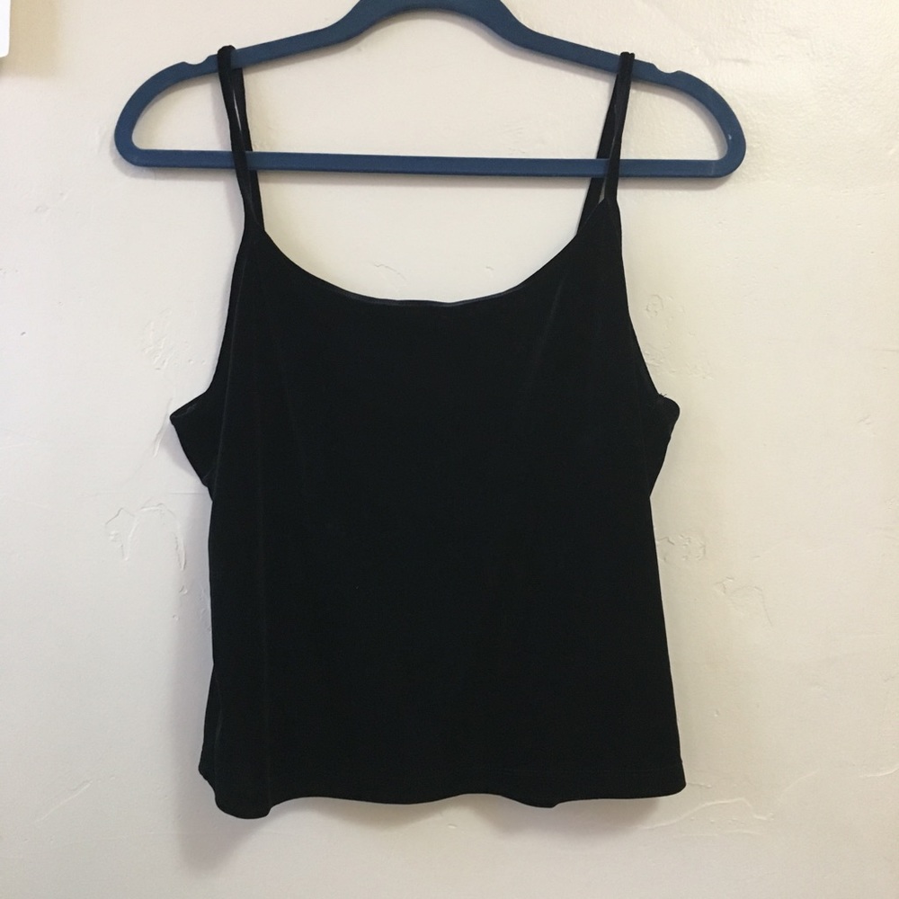 Velvet Cropped Camisole Tank